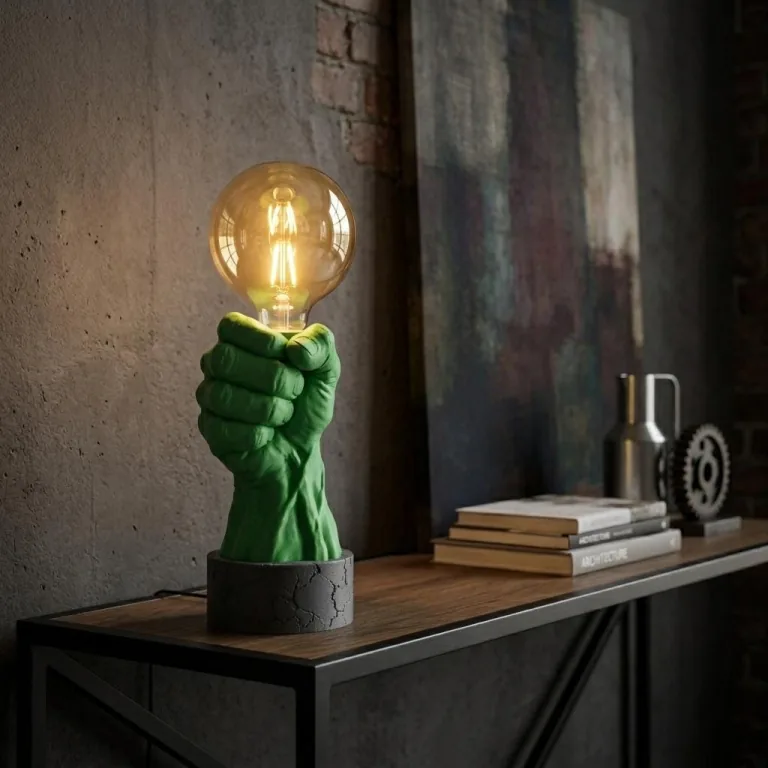 Hulk Hand lamp — sculptural 3D-printed table lamp