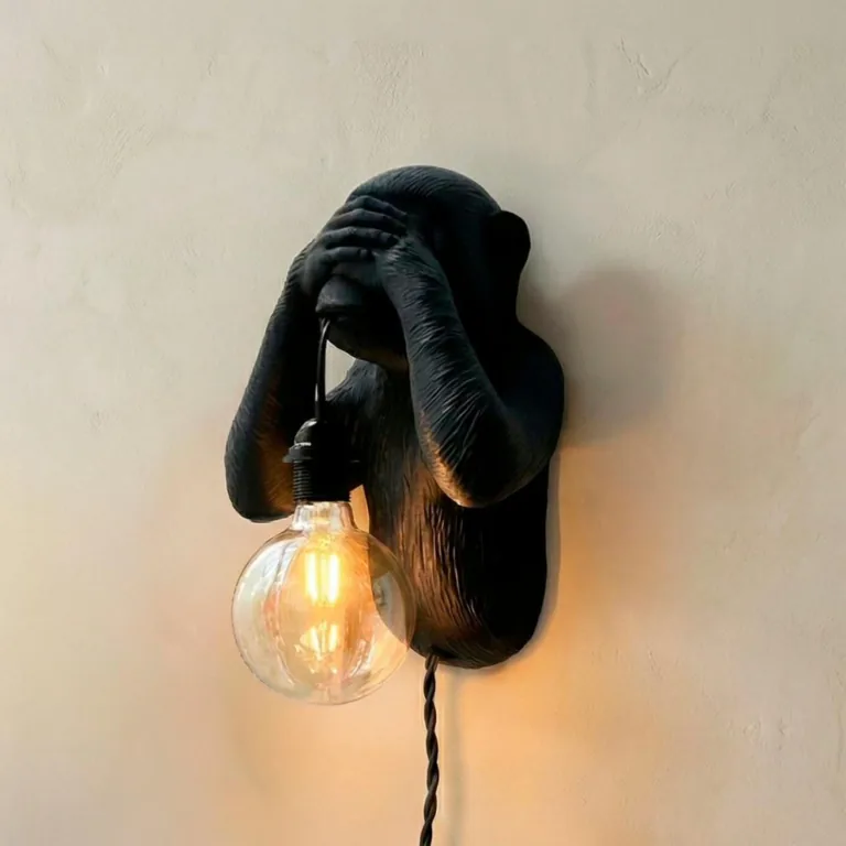 Monkey Wall lamp — sculptural 3D-printed table lamp