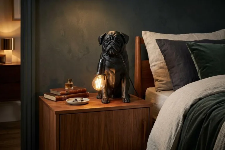 The Pug lamp — sculptural 3D-printed table lamp