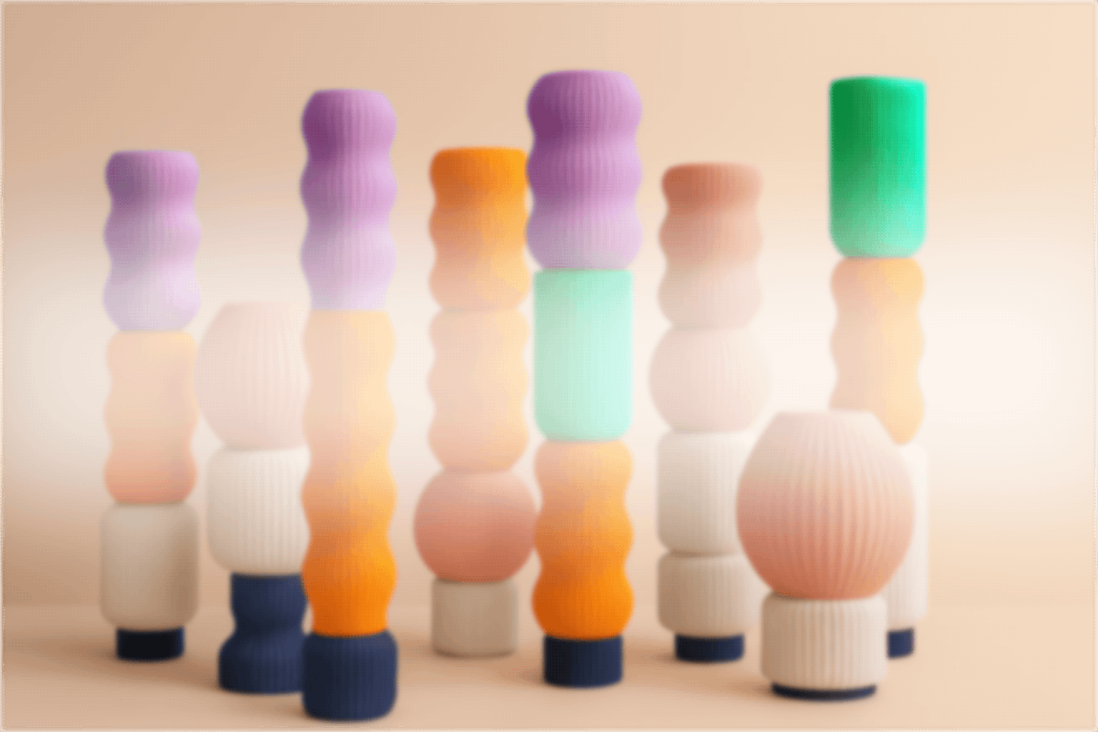 Colorful custom lamps